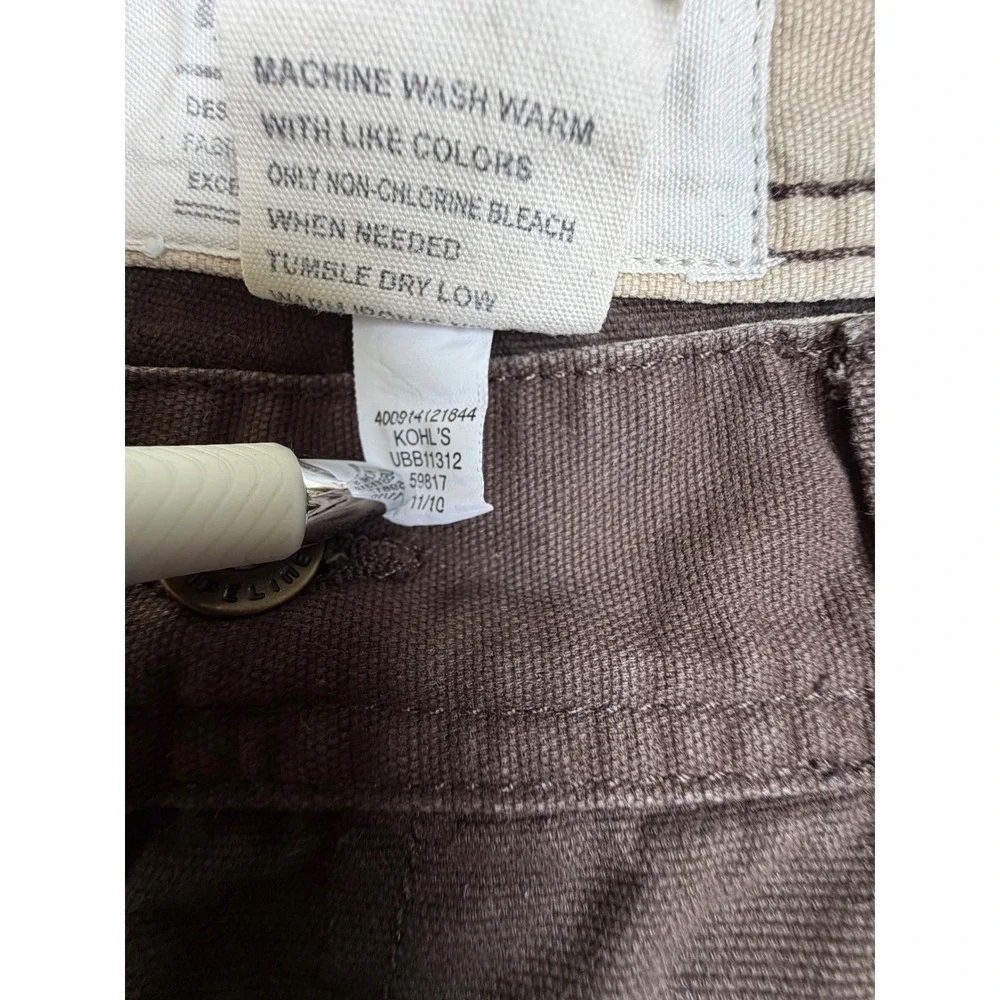 Urban Pipeline Y2K Boys Youth 18 Brown Canvas Cargo Utility Shorts